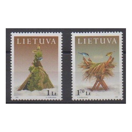 Lituanie - 2001 - No 676/677 - Noël