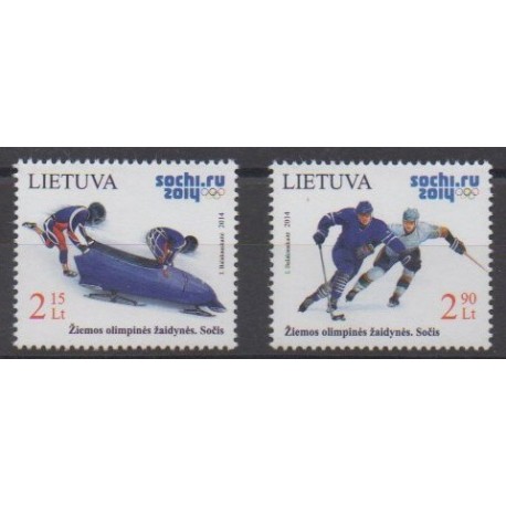 Lituanie - 2014 - No 1006/1007 - Jeux olympiques d'hiver