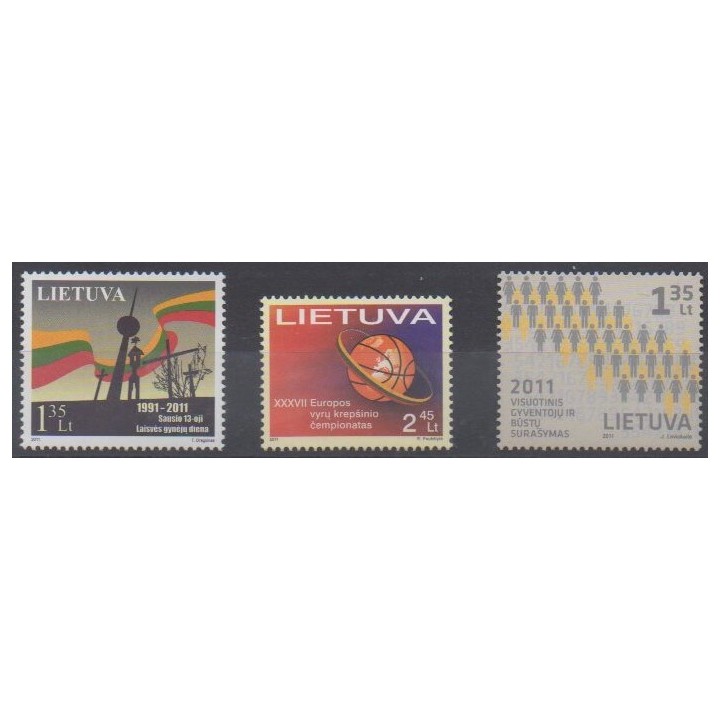 Acheter cette série de timbres de Lituanie  de l'année 2011 (No 918/920).