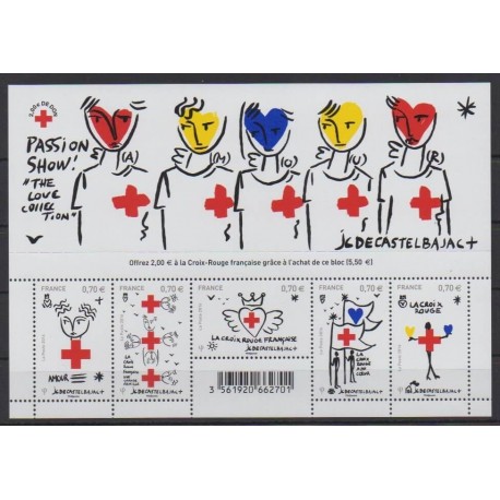 France - Blocks and sheets - 2016 - Nb F5106 - Health or Red cross