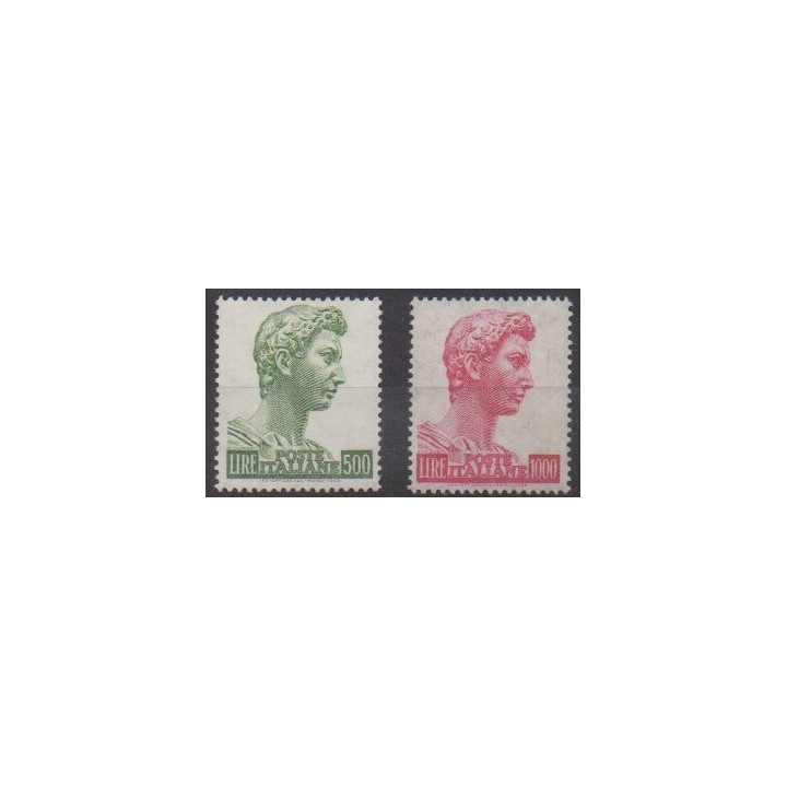 Acheter cette série de timbres d'Italie de l'année 1957 (No 738/739).