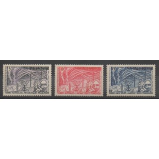 Timbres - TAAF  - 1957 - No 8/10 - Sciences et Techniques