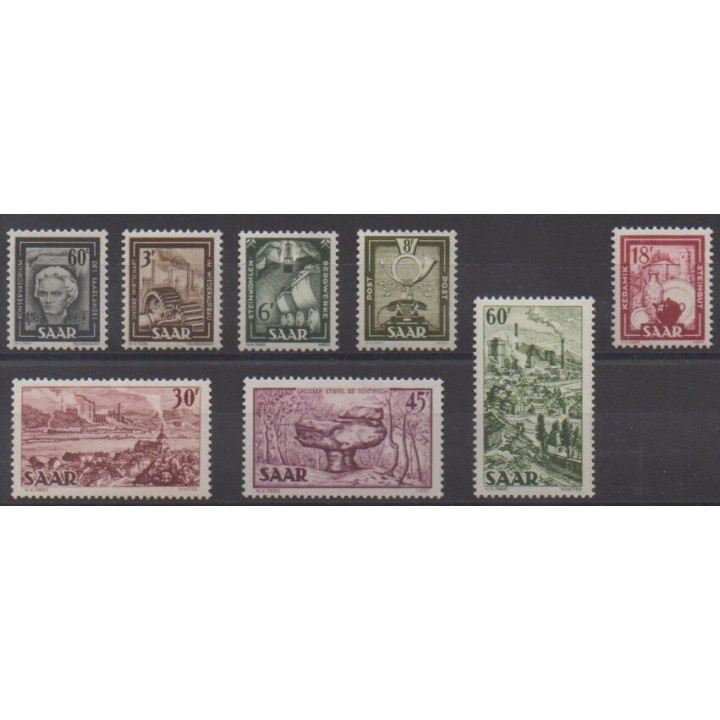 Acheter cette série de timbres de Sarre de l'année 1951 (No 283/290).
