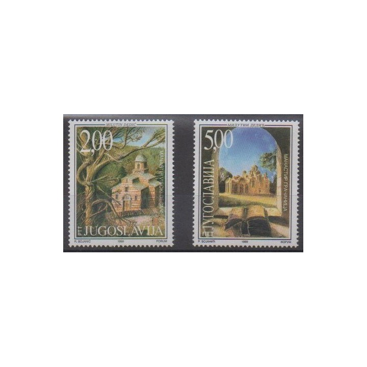 Buy this set of stamps of Yugoslavia of the year 1999 (Nb 2754/2755).