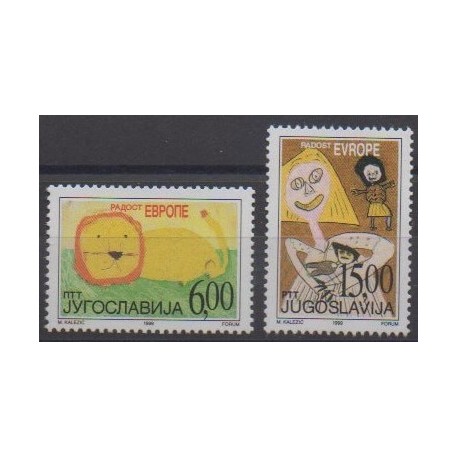 Yugoslavia - 1999 - Nb 2785/2786 - Children's drawings