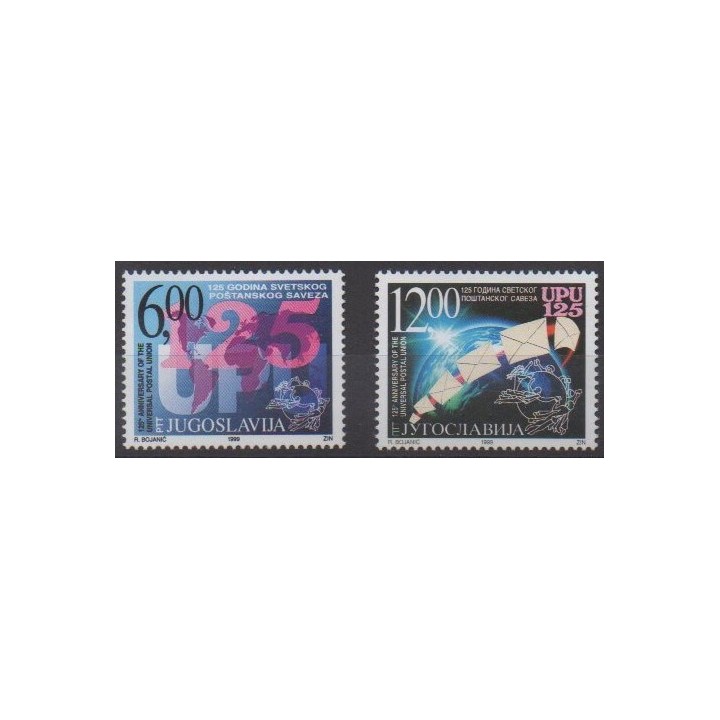 Acheter cette série de timbres de Yougoslavie de l'année 1999 (No 2783/2784).