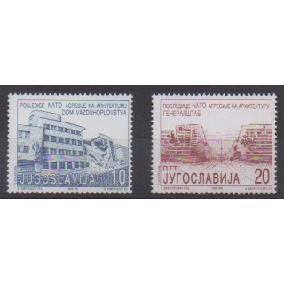 Acheter cette série de timbres de Yougoslavie de l'année 2000 (No 2824/2825).