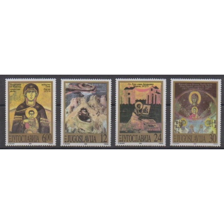 Buy this set of stamps of Yugoslavia of the year 2000 (Nb 2851/2854).