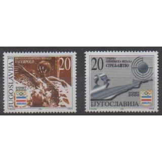 Acheter cette série de timbres de Yougoslavie de l'année 2000 (No 2838/2839).