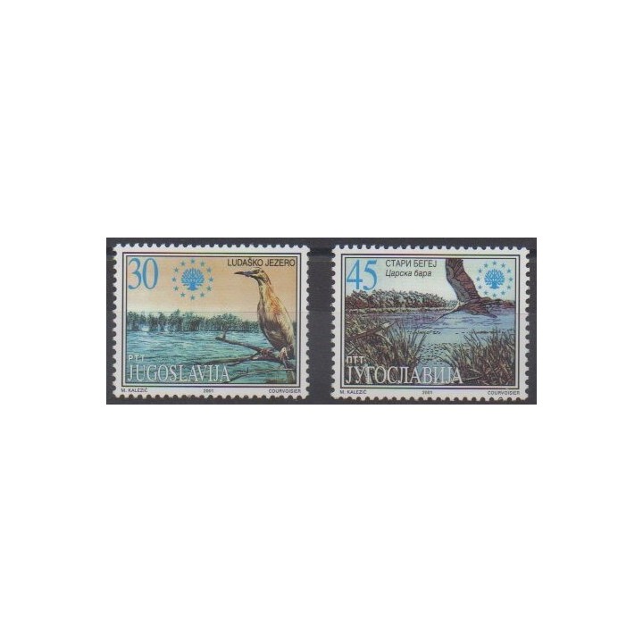 Buy this set of stamps of Yugoslavia of the year 2001 (Nb 2881/2882).