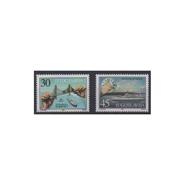 Buy this set of stamps of Yugoslavia of the year 2001 (Nb 2885/2886).