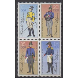 Acheter cette série de timbres d'Allemagne orientale (RDA) de l'année 1986 (No 2620/2623).