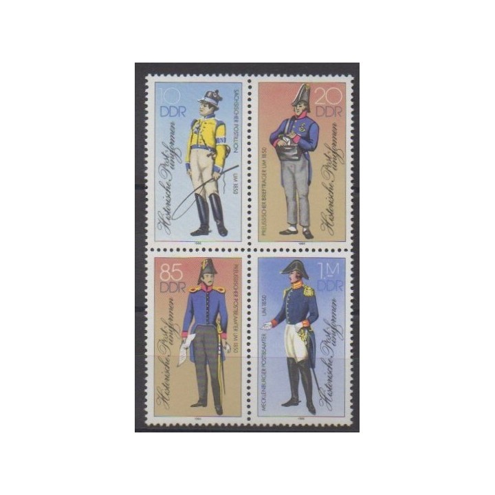 Buy this set of stamps of East Germany (GDR) of the year 1986 (Nb 2620/2623).