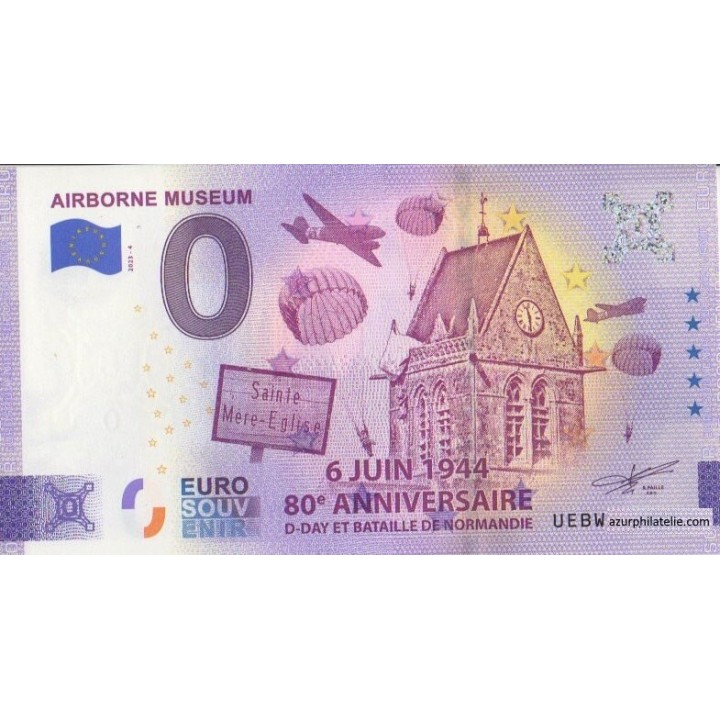 Billet souvenir touristique - 2023-4 - Airborne Museum - (Manche)