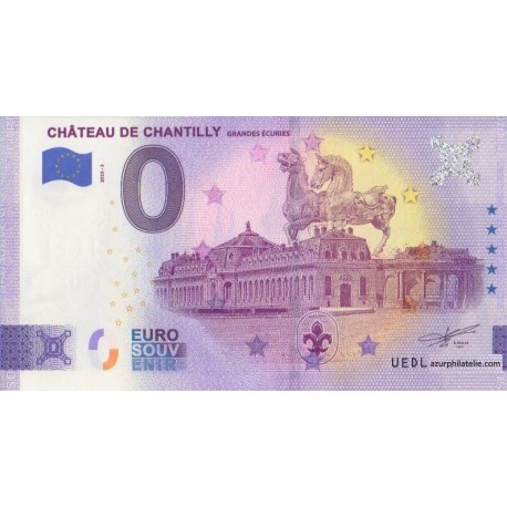 Euro banknote memory - 60 - Château de Chantilly - Grandes Ecuries - 2023-3