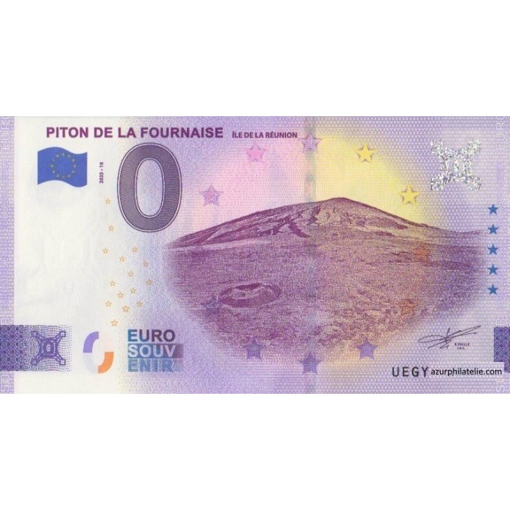 Billet souvenir touristique - 2023-10 - Piton de la Fournaise - Ile de la Réunion - (La Réunion)