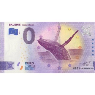 Billet souvenir touristique - 2023-9 - Baleine - Ile de la Réunion - (La Réunion)