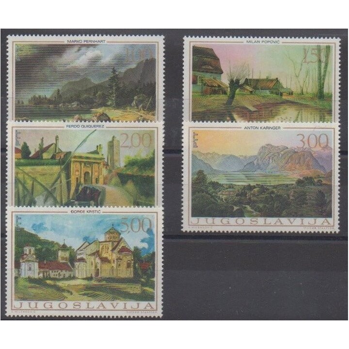 Acheter cette série de timbres de Yougoslavie de l'année 1968 (No 1191/1195).