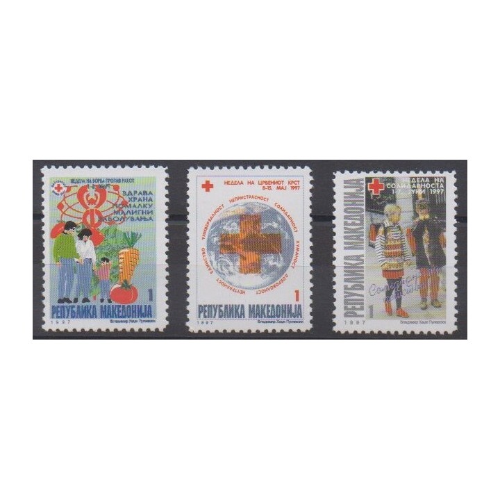 Acheter cette série de timbres de Macédoine de l'année 1997 (No TB63/TB65).