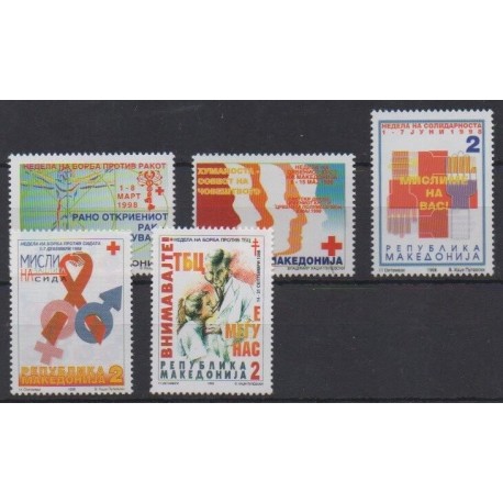 Macedonia - 1998 - Nb TB70/TB74 - Health or Red cross