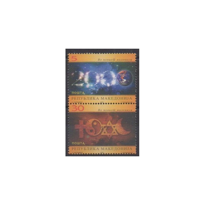 Acheter cette série de timbres de Macédoine de l'année 2000 (No 186/187).