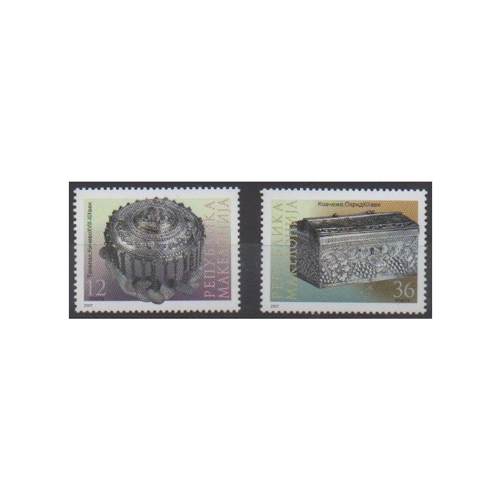 Buy this set of stamps of Macedonia of the year 2007 (Nb 405/406).