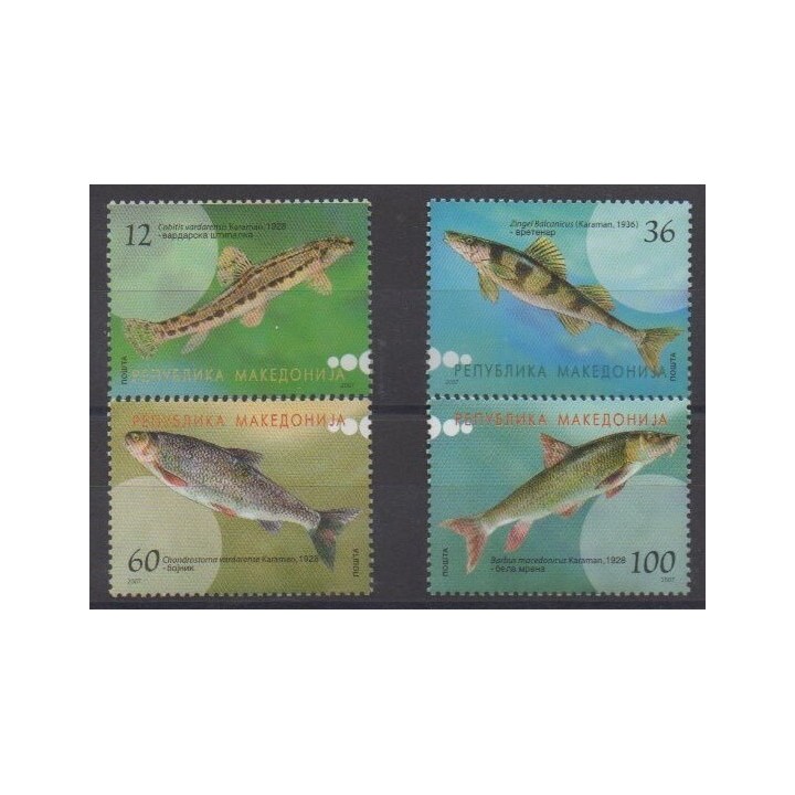 Acheter cette série de timbres de Macédoine de l'année 2007 (No 407/410).