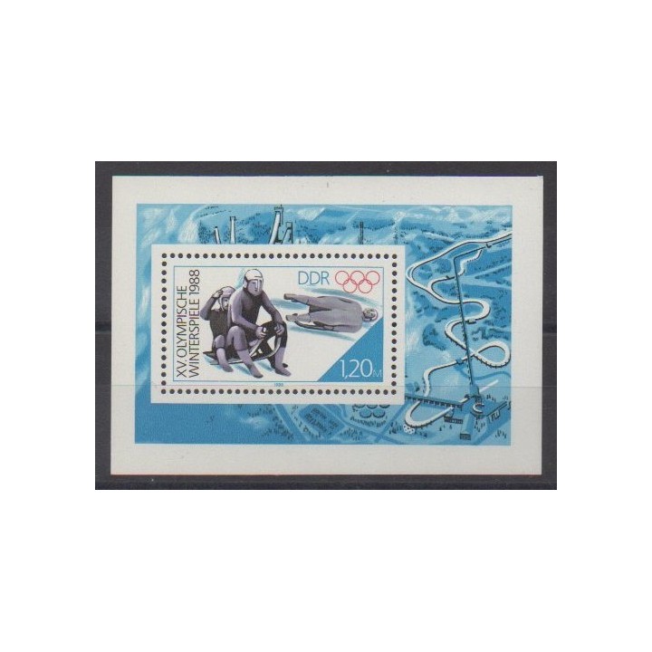 Buy this souvenir sheet  of East Germany (GDR) of the year 1988 (Nb BF89).