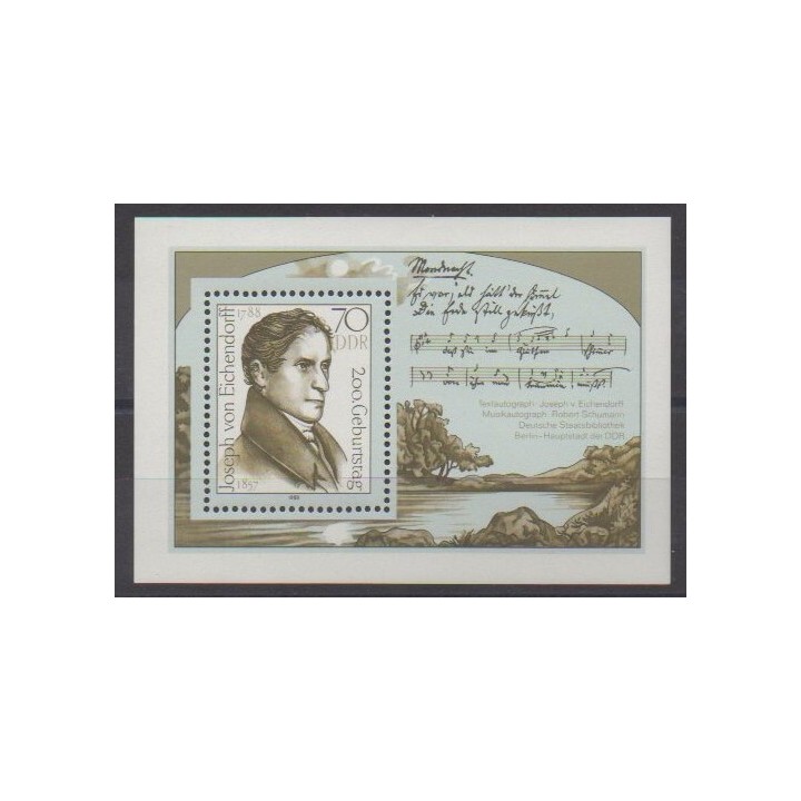 Buy this souvenir sheet  of East Germany (GDR) of the year 1988 (Nb BF91).