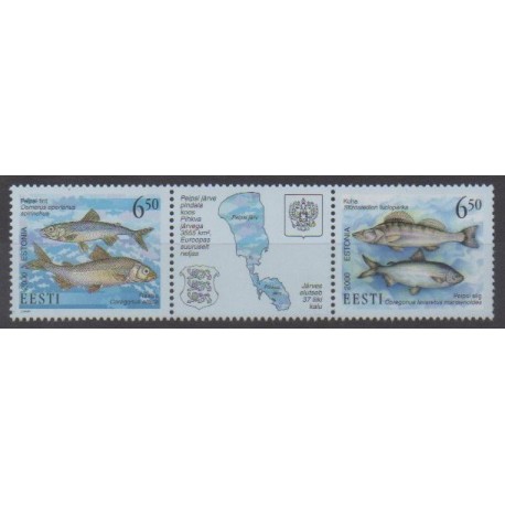 Estonie - 2000 - No 372/373 - Vie marine