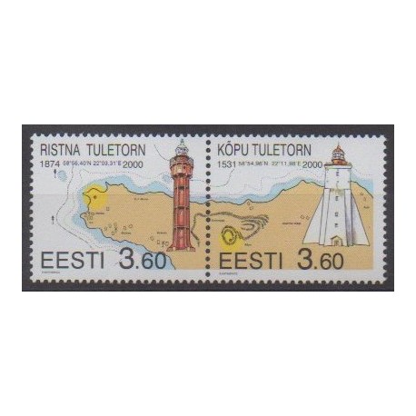 Estonia - 2000 - Nb 353/354 - Lighthouses
