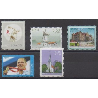 Buy this set of stamps of Estonia of the year 2008 (Nb 574/578).