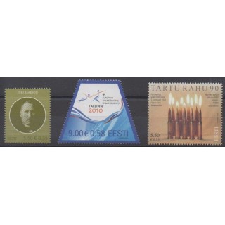Acheter cette série de timbres d'Estonie de l'année 2010 (No 604/606).
