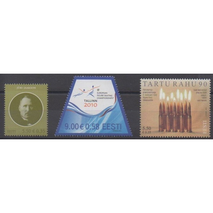 Acheter cette série de timbres d'Estonie de l'année 2010 (No 604/606).