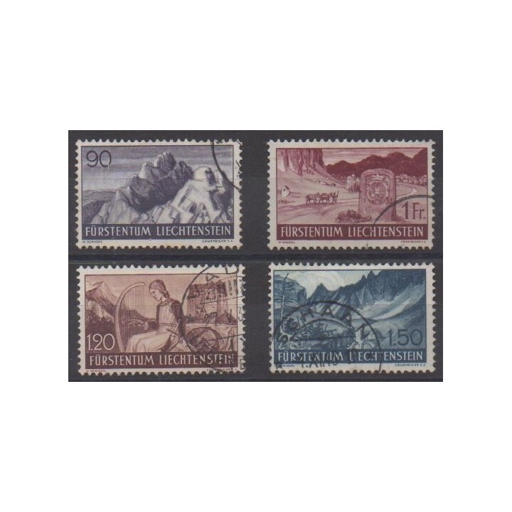 Acheter cette série de timbres du Liechtenstein  de l'année 1937 (No 149/152). - Oblitéré