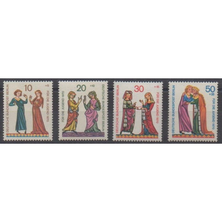 Buy this set of stamps of West Germany (FRG - Berlin) of the year 1970 (Nb 329/332).