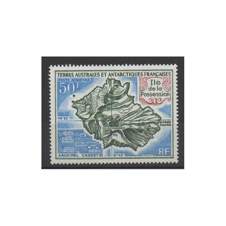 Timbres - TAAF - Poste aérienne - 1971 - No PA 23 - Régions polaires