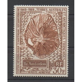 Timbres - TAAF - Poste aérienne - 1970 - No PA 22 - Régions polaires - neuf avec charnière