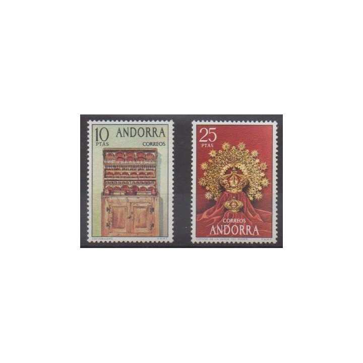 Buy this set of stamps of Spanish Andorra of the year 1974 (Nb 83/84).
