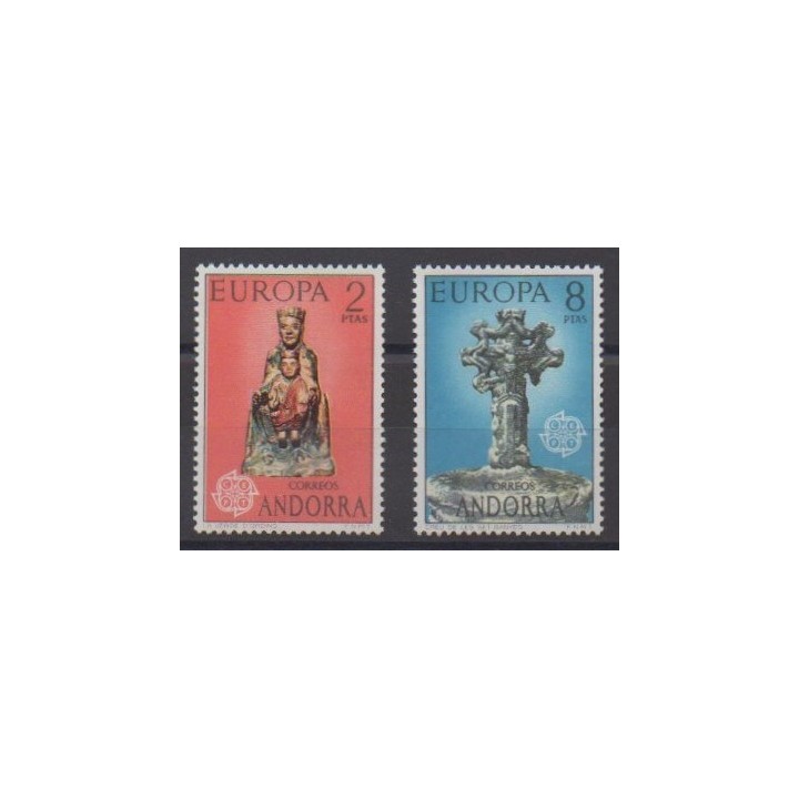 Acheter cette série de timbres d'Andorre espagnol de l'année 1974 (No 81/82).