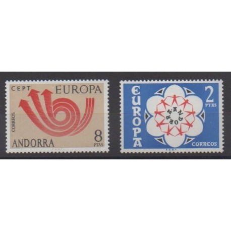 Spanish Andorra - 1973 - Nb 77/78 - Europa