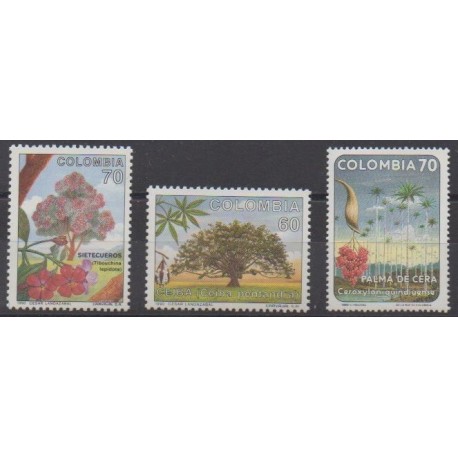 Colombie - 1990 - No 955/956 - 958 - Arbres