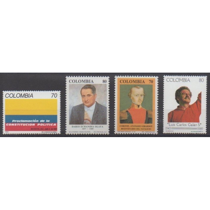 Acheter cette série de timbres de la Colombie de l'année 1991 (No 964/967).