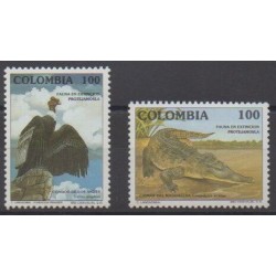 Colombia - 1992 - Nb 984/985 - Endangered species - WWF