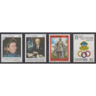 Buy this set of stamps of Colombia of the year 1992 (Nb 976/979).