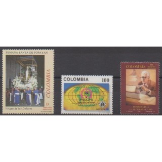 Buy this set of stamps of Colombia of the year 1993 (Nb 997/999).
