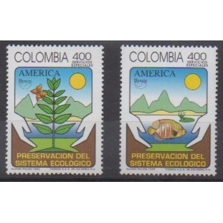 Buy this set of stamps of Colombia of the year 1995 (Nb 1048/1049).