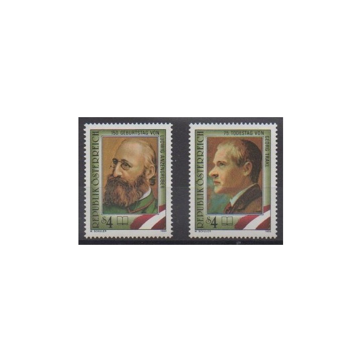 Acheter cette série de timbres d'Autriche de l'année 1989 (No 1803/1804).