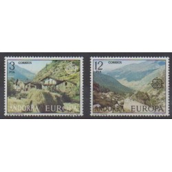 Spanish Andorra - 1977 - Nb 100/101 - Sights - Europa