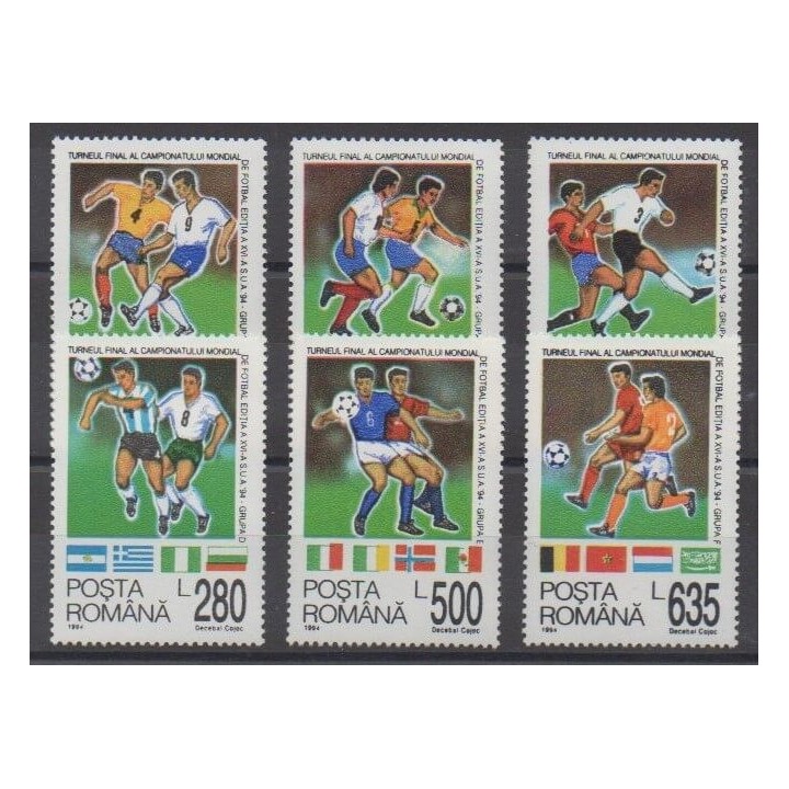 Acheter cette série de timbres de Roumanie de l'année 1994 (No 4170/4175).
